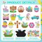 16 Pcs Easter Diamond Painting Magnets for Refrigerator Spring Diamond Art Magnets DIY Bunny Eggs Gnome Cross Flower Diamond Painting Kits Pink Yellow Easter Diamond Art for Adults Kids Crafts